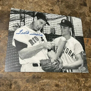 Ted Williams Boston Red Sox autograph photo